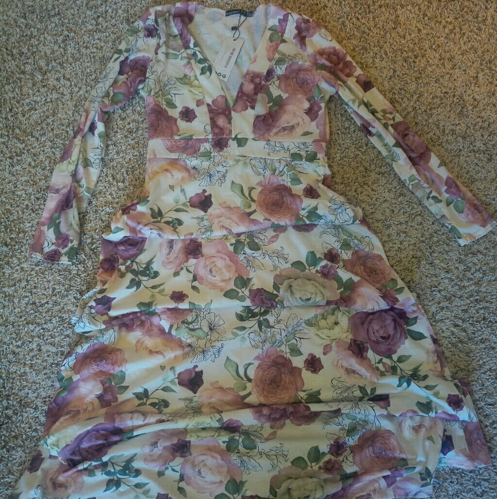 NWT Alisha Floral Print Maxi Dress